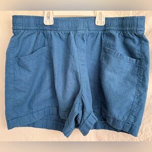 Old Navy Blue Linen Shorts
